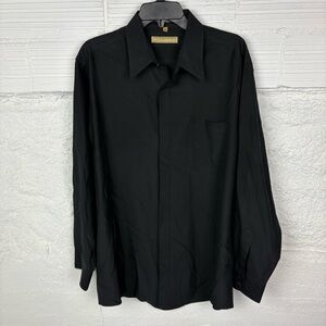 CAPRICCIO single needle tailoring Black Men's Shirt size XL 17-17 1/2